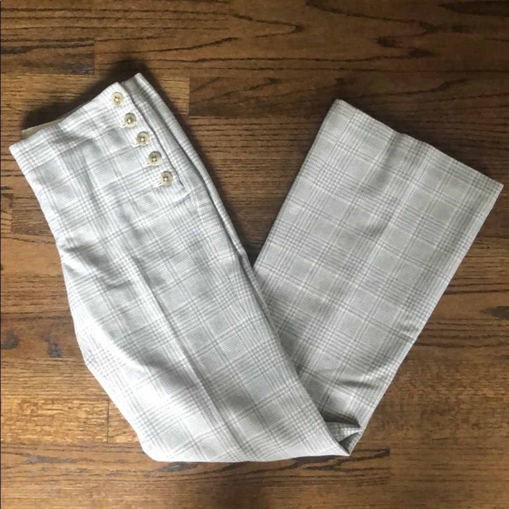 Anthropologie Elevenses Brighton Tartan Wool Pants